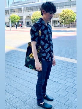 「A.P.C.」｜「アイテム（スリッポン）」を使った、Remake or Dieさん（メンズ・172cm）の夏コーディネート