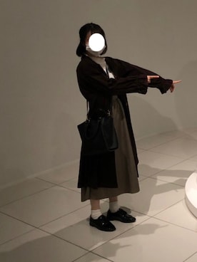 「レースアップシューズ」｜「アイテム（サロペット/オーバーオール）」を使った、とくさん（レディース・152cm）の秋コーディネート