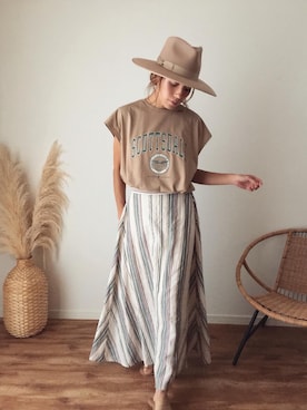 階上実穂さん（レディース・158cm）の秋コーディネート