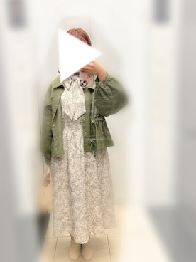 「archives（アルシーヴ）のアイテム（ミリタリージャケット）」を使った、k u r u ⭐︎* さん（レディース・150cm）の春コーディネート