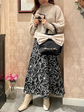 「Maison de FLEUR（メゾンドフルール）のアイテム（財布/小物）」を使った、haruさん（レディース・149cm）の冬コーディネート