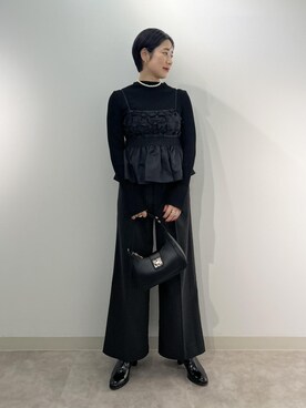 「イエベ」｜「アイテム（その他トップス）」を使った、ゆうきさん（レディース・165cm）の秋コーディネート