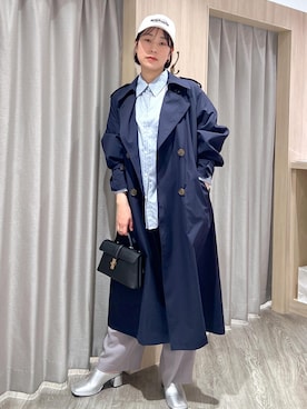 「イエベ」｜「アイテム（トレンチコート）」を使った、ゆうきさん（レディース・165cm）の春コーディネート