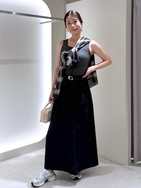 「アイテム（ニット/セーター）」を使った、ゆうきさん（レディース・165cm・30代）の夏コーディネート