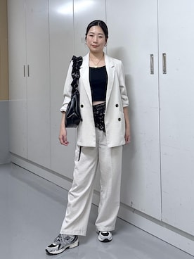 「VIS（ビス）のアイテム（パンツ）」を使った、ゆうきさん（レディース・165cm）の夏コーディネート
