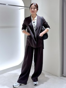 「VIS（ビス）の18mm幅ニュアンス変形ベルト（ベルト）」を使った、ゆうきさん（レディース・165cm・30代）の秋コーディネート