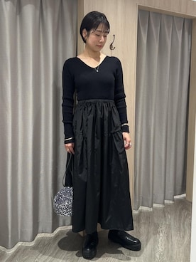 「アイテム（ワンピース/ドレス）」を使った、ゆうきさん（レディース・165cm・30代）の冬コーディネート