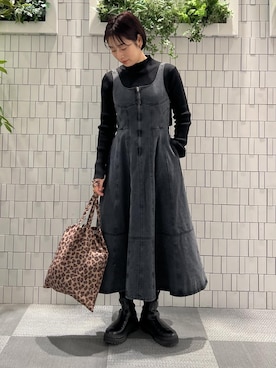 「アイテム（ワンピース/ドレス）」を使った、ゆうきさん（レディース・165cm・30代）の冬コーディネート
