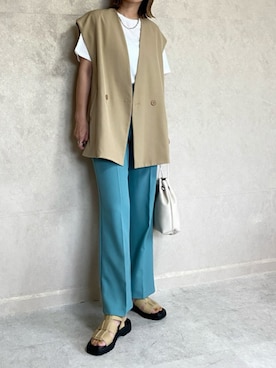 「リエディ(Re:EDIT)」｜miho🅰ニコさん（レディース・165cm）の夏コーディネート