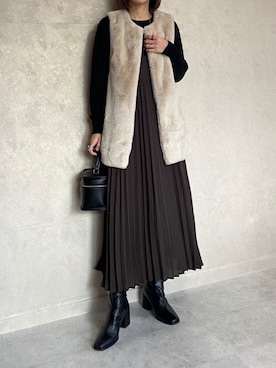 miho🅰ニコさん（レディース・165cm）の冬コーディネート