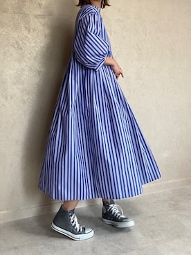 「アイテム（ドレス）」を使った、miho🅰ニコさん（レディース・165cm）の春コーディネート