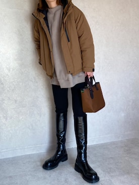 「URBAN RESEARCH Sonny Label（アーバンリサーチサニーレーベル）のアイテム（ダウンジャケット/コート）」を使った、miho🅰ニコさん（レディース・165cm）の冬コーディネート