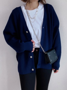 「TODAYFUL（トゥデイフル）のアソートチェーンネックレス（ネックレス）」を使った、miho🅰ニコさん（レディース・165cm）の秋コーディネート