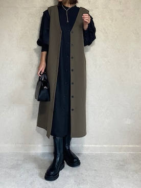 「ECRIRE×miho.a.nico」｜miho🅰ニコさん（レディース・165cm）の秋コーディネート