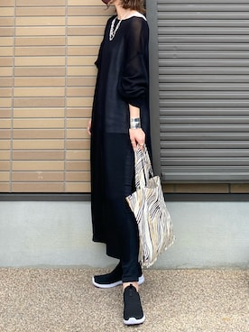 「TODAYFUL（トゥデイフル）のアソートチェーンネックレス（ネックレス）」を使った、miho🅰ニコさん（レディース・165cm）の夏コーディネート