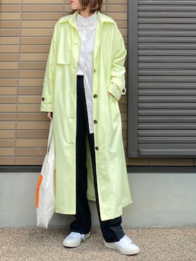 「notch.」｜「アイテム（トレンチコート）」を使った、miho🅰ニコさん（レディース・165cm）の春コーディネート