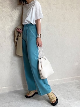 「リエディ(Re:EDIT)」｜miho🅰ニコさん（レディース・165cm）の夏コーディネート