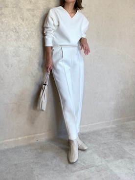 「UR'S（ユアーズ）のﾀﾞﾝﾎﾞｰﾙｺｸｰﾝﾊﾟﾝﾂ（その他パンツ）」を使った、miho🅰ニコさん（レディース・165cm）の秋コーディネート