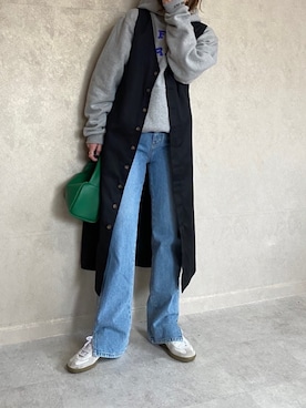 「ジャーマントレーナー」｜「アイテム（ワンピース/ドレス）」を使った、miho🅰ニコさん（レディース・165cm）の冬コーディネート