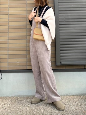 「reca（レカ）のアイテム（オールインワン・サロペット）」を使った、miho🅰ニコさん（レディース・165cm）の秋コーディネート