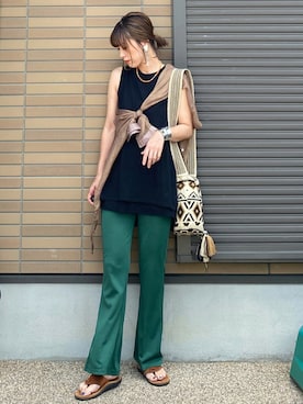 「Lepidos（レピドス）のアイテム」を使った、miho🅰ニコさん（レディース・165cm）の夏コーディネート