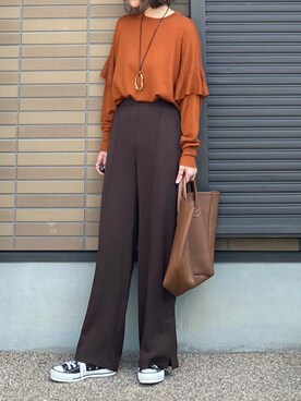 「MKミッシェルクラン」｜「アイテム（シューズ）」を使った、miho🅰ニコさん（レディース・165cm）の秋コーディネート