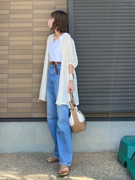 「RETRO GIRL（レトロガール）のアイテム（チュニック）」を使った、miho🅰ニコさん（レディース・165cm）の夏コーディネート