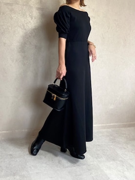 「コラボレーション」｜「アイテム（ワンピース/ドレス）」を使った、miho🅰ニコさん（レディース・165cm）の秋コーディネート