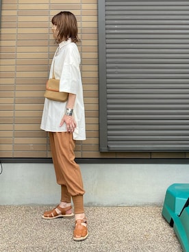 「TODAYFUL（トゥデイフル）のアソートチェーンネックレス（ネックレス）」を使った、miho🅰ニコさん（レディース・165cm）の夏コーディネート