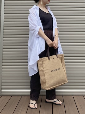 「COOLなこのコが仲間入り」｜「アイテム（チュニック）」を使った、isaさん（レディース・155cm）の夏コーディネート