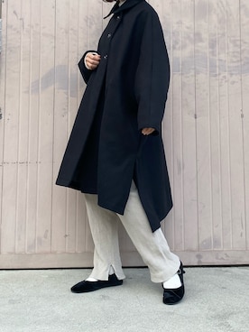 「spoon store（スプーンストア）のアイテム（その他アウター）」を使った、isaさん（レディース・155cm）の秋コーディネート