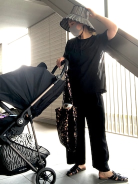 「アニマル」｜「アイテム（帽子）」を使った、yurikoさん（レディース・156cm）の夏コーディネート