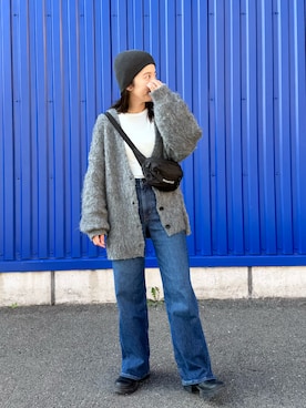 「アイテム（ボディバッグ/ウエストポーチ）」を使った、yuiさん（レディース・155cm）の秋コーディネート