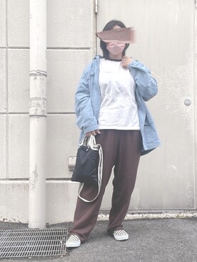 「ニコアンド」｜「アイテム（スリッポン）」を使った、 𝚊 𝚔 𝚊 𝚗 𝚎さん（レディース・157cm）の春コーディネート