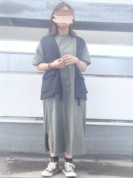 「ニコアンド」｜「アイテム（アクセサリー）」を使った、 𝚊 𝚔 𝚊 𝚗 𝚎さん（レディース・157cm）の夏コーディネート