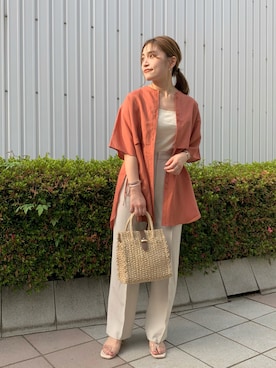 「アパートバイローリーズ」｜「アイテム（キャミソール）」を使った、キタマユさん（レディース・155cm）の夏コーディネート