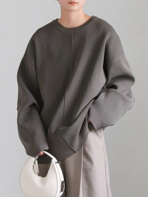 セール】【ZOZO限定】スポンディッシュカーブスリーブオーバーニット