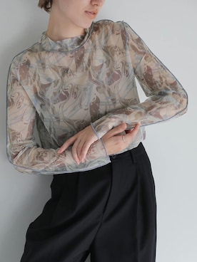 「ハイネックトップス」｜SELECT MOCAさん（レディース・160cm）の秋コーディネート