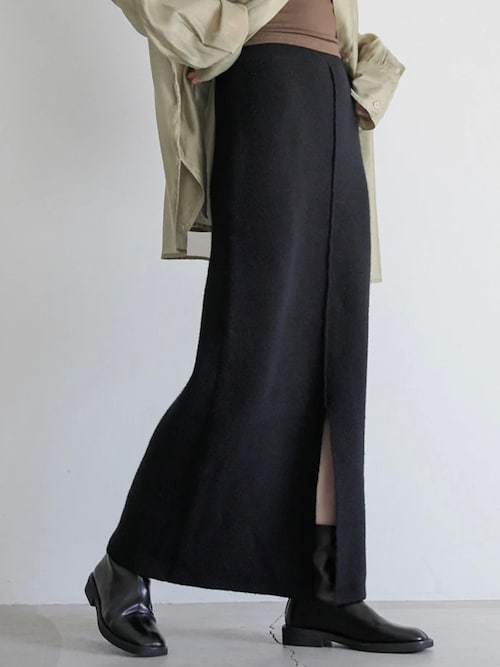 セール】アルパカタッチスリットニットスカート（スカート）｜select