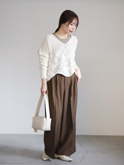 セール】【ZOZO限定】透かし編みスキッパーニット（ニット