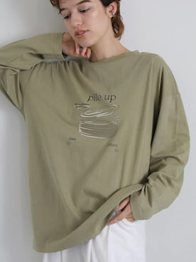 「クルーネックTシャツ」｜SELECT MOCAさん（レディース・160cm）の夏コーディネート