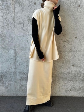 「select MOCA by son（セレクトモカバイソン）のアイテム（ベスト）」を使った、SELECT MOCAさん（レディース・160cm）の夏コーディネート