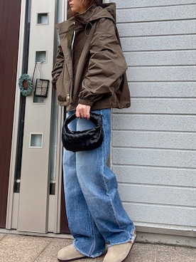 「アイテム（その他アウター、グリーン系）」を使った、Russian_Blueさん（レディース・160cm）の秋コーディネート