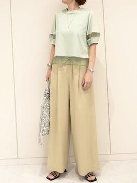 「MK MICHEL KLEIN（エムケーミッシェルクラン）のアイテム」を使った、MKミッシェルクランさん（レディース・166cm）の春コーディネート