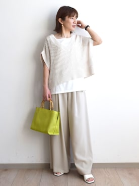 「MK MICHEL KLEIN（エムケーミッシェルクラン）のアイテム」を使った、MKミッシェルクランさん（レディース・163cm）の春コーディネート