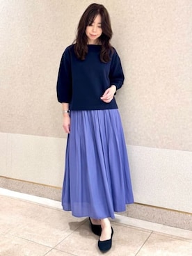 「MK MICHEL KLEIN（エムケーミッシェルクラン）のアイテム」を使った、MKミッシェルクランさん（レディース・157cm）の春コーディネート