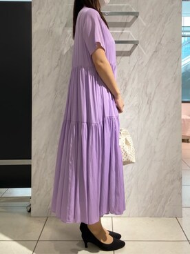 「MK MICHEL KLEIN（エムケーミッシェルクラン）のアイテム（ワンピース）」を使った、MKミッシェルクランさん（レディース・162cm）の夏コーディネート