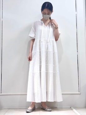 「MK MICHEL KLEIN（エムケーミッシェルクラン）のアイテム（ワンピース）」を使った、MKミッシェルクランさん（レディース・160cm）の夏コーディネート
