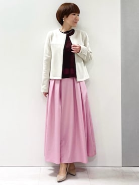 「スウェード」｜MKミッシェルクランさん（レディース・157cm）の春コーディネート
