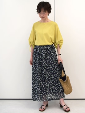 「MK MICHEL KLEIN（エムケーミッシェルクラン）のアイテム」を使った、MKミッシェルクランさん（レディース・156cm）の春コーディネート